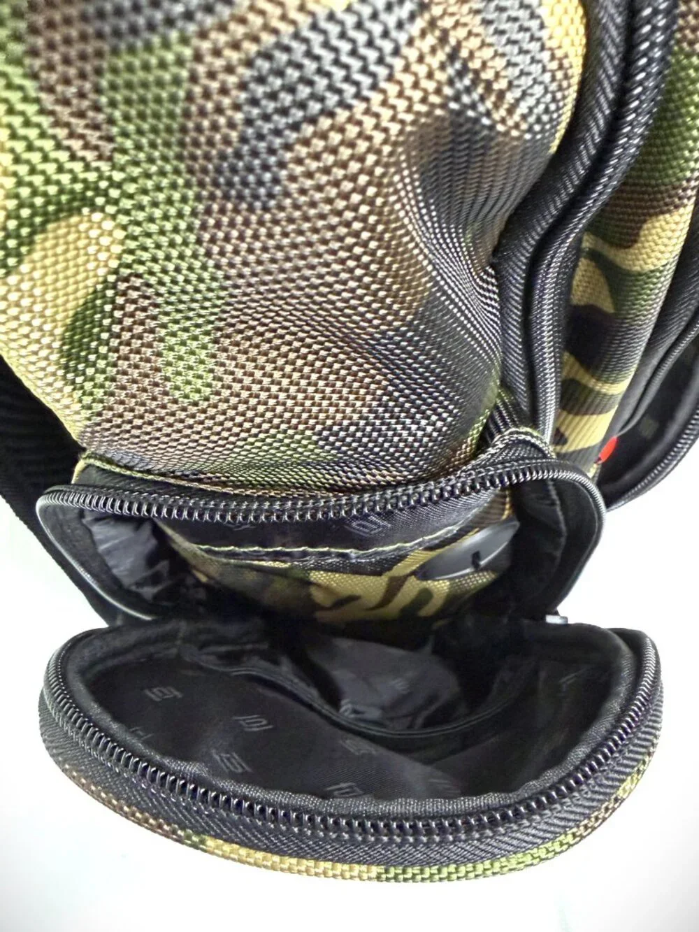 FŪL Refugee backpack woodland camouflage pattern 19.5 x 12.5 x 5.5  NWT